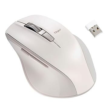 【中古】【未使用】ナカバヤシ 高速スクロール 無線静音5ボタン BLEDマウス／グレージュ MUS-RKF164GY