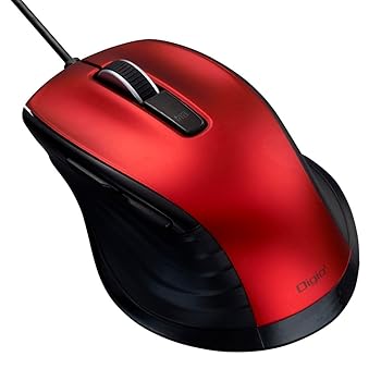 【中古】MUS-UKF227R(レッド) F_line 有線静音5ボタンBlueLEDマウス