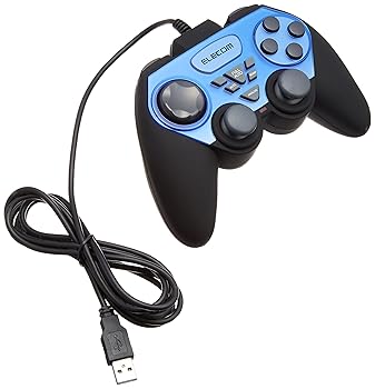 【中古】【2006年モデル】ELECOM ゲームパッド USB接続 アナログスティック搭載 振動/連射 12ボタン JC-U2312FBU