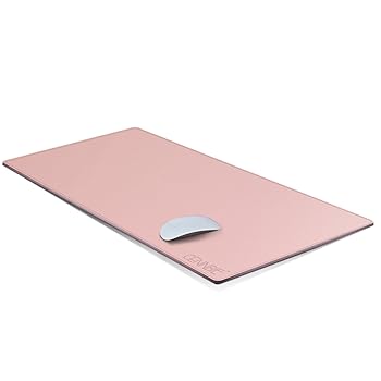 【中古】CENNBIE レザーデスクパッドエクステントマウスパッドゲームマウスパッドオフィスデスクマット35.5 *15.5インチ大型サイズ マウスパッド(ピンク)