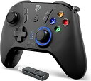 【中古】【未使用】PC無線コントローラー PC ゲームパッド 無線 steam deck対応 マクロキー プログラム編集機能 2.4Gワイヤレス 低遅延 HD振動 steamコントローラー