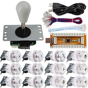 【中古】SJ@JX アーケード ゲーム コント ローラー USB エンコーダ 1 プレーヤー ゲームパッド マイク..