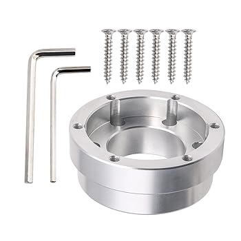 【中古】G29 G920 G923 用アルミステアリングホイールアダプタープレート 13/14 インチ 70 ミリメート..