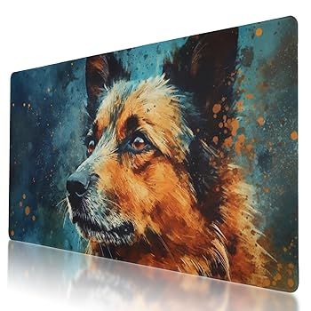 【中古】【未使用】ステッチエッジ ノンスリップラバーベース 新印象派スタイル プリントマウスパッド 35.5 x 16インチ ゲーマーやオフィスワークに最適
