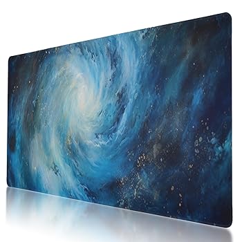 【中古】印象派 大型 マウスパッド 35.5 x 16インチ ほつれ防止ステッチ 滑り止めゴムベース ゲームやオフィスでの使用に最適