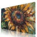 【中古】【未使用】耐久性のあるポスト印象派デザインマウスパッド 35.5 x 16インチ 滑り止めベース 防水 長時間のゲームに快適