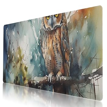 【中古】印象派スタイルの水彩画 大きなゲーム用マウスパッド 35.5 x 16インチ 防水 ステッチエッジ eスポーツやオフィスに最適