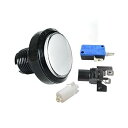 【中古】WANSUPYIN 2023 アーケード 45mm ラウンドコントロールパネル プッシュボタン イルミネーション LEDライト マイクロスイッチ付き ゲームデバイス