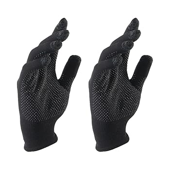【中古】【未使用】Leadigol ゲーミングフィンガーグローブ タッチスクリーン手袋 高感度 防汗 通気性 タッチフィンガーゲームグローブ 携帯電話用 (ブラック)