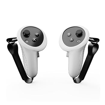 【中古】【未使用】メタクエスト3 ハンドル 透明カバー コントローラー シリコンカバー VRゴーグルアクセサリー (ホワイト)