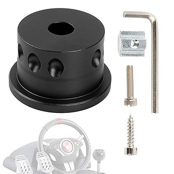 【中古】ステアリング,ゲームハンドルコンバーターアダプターセット - レーシングステアリングホイールツール QR70、ステアリングホイールハブアダプター