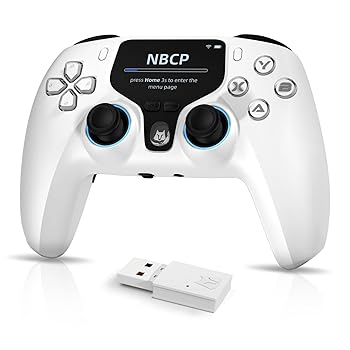【中古】【未使用】NBCP PC コントローラー 多機能LCDディスプレイ付き ドリフト防止ホールスティック ホールトリガー Switch スリープ解除 連射機能プロコン PC/Sw
