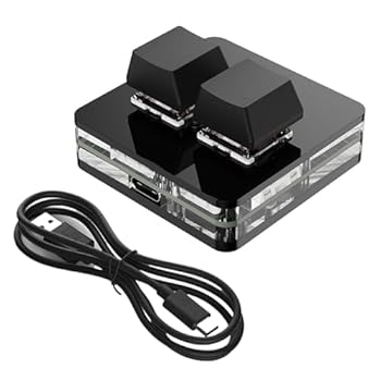 【中古】【未使用】SERTYT 2つのキーメカニカルキーパッドUSB接続とカラー照明を備えたゲームとプロフェッショナルの使用に使いやすい