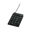 【中古】【未使用】バッファロー BUFFALO 有線スリムテンキーボード ハブ付き ブラック BSTKH08BK