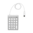 【中古】【未使用】テンキーボード Mac用 USB接続 スリム 独立キー シルバー(2)