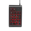 【中古】【未使用】FIRSTMEMORY USBテンキーパッド ポータブル 有線 19キー番号パッド 3色変更 バックライト付きナンバーパッド デジタルキーボード ノートパソコン