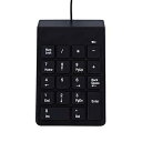 【中古】【未使用】ミニ有線USBテンキー18キースリムナンバーパッド デスクトップノートパソコン用