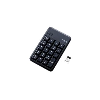 【中古】(6個まとめ売り) エレコム ワイヤレステンキーボード Mサイズ メンブレン 高耐久 ブラック TK-TDM017BK
