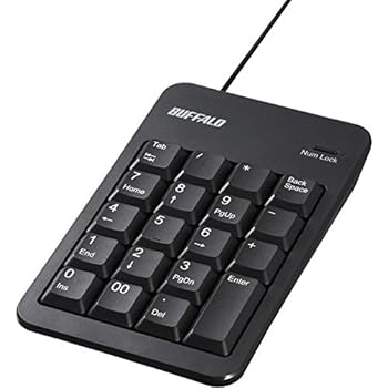 【中古】【美浜通商】バッファロー 有線テンキーボード Tabキー付き 簡易パッケージモデル ブラック BS..