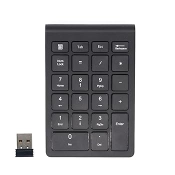 【中古】Bluetooth数字キーパッド、USBワイヤレステンキー22キーポータブルミニ充電式テンキーのノートパソコン、ラップトップ