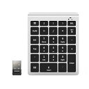 【中古】【未使用】28キー ワイヤレス テンキーパッド 数字キーボード テンキー 耐久性 薄型 メンブレン Tabキー付き 電卓 コンパクト オフィス 会計 銀行 多機種対