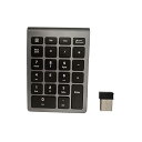 【中古】【未使用】ワイヤレステンキーパッド 22キー 数字キーボード テンキー 耐久性 薄型 2.4G 電卓 数値テンキー コンパクト 多機種対応 キー付き オフィス 会計