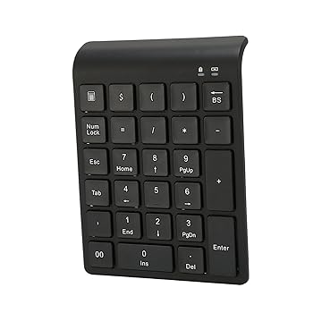【中古】Bluetoothテンキー、27キーワイヤレステンキー高速データ転送ラップトップタブレット用テンキー、サポートショートカットキー、財務会計データ入