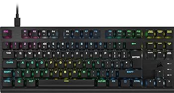 【中古】Corsair (コルセア) K60 PRO TKL RGB テンキーレス 光学機械式 有線ゲーミングキーボード ? OPXリニアスイッチ ? ポリカーボネートキーキャッ