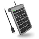 【中古】Macally 有線USB Cテンキーパッド Mac用 - Work Better - MacBook Pro/Air、iMac、PC用Type Cナンバーパッド - USB C有線ナンバーパッド 5フィー