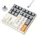 【中古】メカニカルナンバーパッド、34キー有線USBテンキーパッド ホワイトバックライト ホットスワップ可能 テンキー PBTキーキャップ付き ノートパソコ