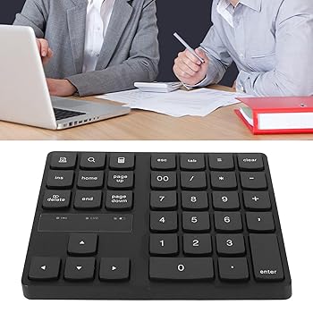 【中古】【未使用】テンキーパッド、2.4Gワイヤレス番号、35キーポータブルUSBワイヤレステンキーパッド充電式 外付けテンキーパッド、MacBook/およびWindowsラップ