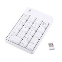 【中古】xuuyuu 2.4GHz ワイヤレス USB テンキー テンキー テンキー 18キー ノートパソコン (白)