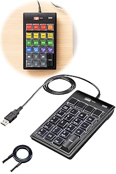 【中古】イーサプライ テンキー プログラマブル キー割付 22キー 有線USB-A キートップ引抜き工具付き DTM CAD Windows用 EZ4-NT008
