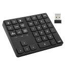 【中古】ポータブルワイヤレステンキー、35キー2.4Gワイヤレステンキー、USBレシーバー付き充電式財務会計テンキーパッド、ラップトップPC、デスクトップ