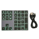 【中古】コンパクトなワイヤレス ナンバー パッド - 7 色のバックライト付き、Windows および OS 用の 34 キー テンキーパッドを備えた洗練されたアルミ