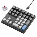 【中古】Kisnt メカニカルナンバーパッド 34キー ホットスワップ可能 テンキー Gateronスイッチ付き 有線USBテンキー PBTキーキャップ付き ホワイトバッ