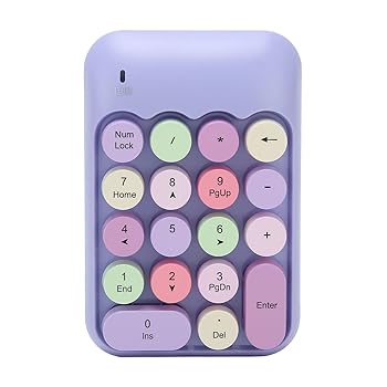 IBM - 【中古】ワイヤレステンキー、レトロカラー、18キー、ラップトップ用USBレシーバー付きミニナンバーキーボード、多機能、快適なタッチ、オートスリープ (