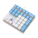 【中古】【未使用】ワイヤーテンキー 33 キーコード付き USB テンキー外部テンキーポータブルミニテンキー PC ラップトップノートブック用 33 キーメカニカルキーボ