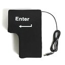 【中古】【未使用】1700倍の大きさ!ビッグエンターキークッション ストレス解消 巨大 大きい 枕 パソコン PC USB接続 ブラック F