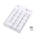 【中古】USBテンキー、 2.4GHzワイヤレスナンバーパッド テンキーキー 10m遠隔距離 財務会計テンキー サイレントノートブックシザーキー番号キーパッド(2)
