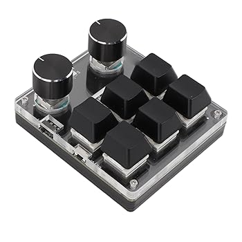 【中古】【未使用】6キーマクロメカニカルキーボード、 レッドスイッチプログラマブルキーボード、2つのノブ付き、 ミニショートカットゲーミングキーパッド、 片手 【中古】【未使用】6キーマクロメカニカルキーボード、 レッドスイッチプログラマブルキーボード、2つのノブ付き、 ミニショートカットゲーミングキーパッド、 片手