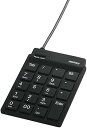 【中古】【未使用】バッファロー スリムテンキーボード Tabキー付き ブラック BSTK11BK
