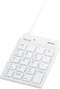 【中古】【未使用】バッファロー スリムテンキーボード Tabキー付き ホワイト BSTK11WH(2)