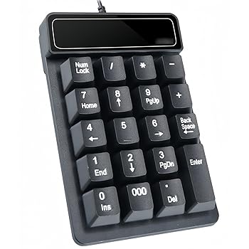 【中古】テンキーパッド テンキー usb 19キー テンキー 有線 テンパッド PC向け テンキー メカニカル 数字キーボード 多機能ナンバーパッド USBケーブル