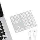 【中古】【未使用】テンキー Bluetooth ワイヤレステンキー 無線 34キー 拡張 数字キーボード 充電式 スリム Excelでの作業に便利 非連動 超薄型 安定性も