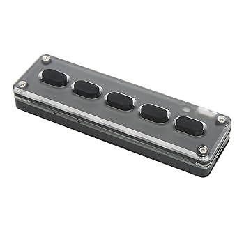【中古】ミニ 5 キー キーパッド プログラミング マクロ キーパッド Bluetooth ワイヤレス USB 有線デュアル モード ショートカット ミュート 多機能 PC