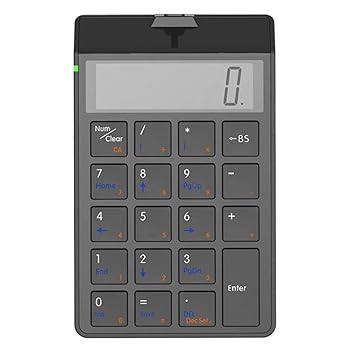 【中古】【未使用】ワイヤレスBluetooth4 0テンキー 電卓機能付きの充電式19キーサイレントキーパッド タブレット スマートフォン ラップトップに適してい 【中古】【未使用】ワイヤレスBluetooth4 0テンキー 電卓機能付きの充電式19キーサイレントキーパッド タブレット スマートフォン ラップトップに適してい