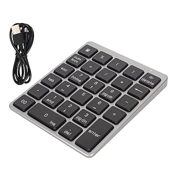 【中古】【未使用】USB テンキー 28 キー付きポータブルミニテンキー 充電式 サイレント財務会計テンキ..