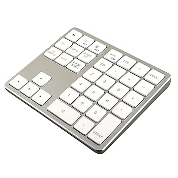 【中古】【未使用】ワイヤレステンキー、小さい数字キーボード - 35 キー ワイヤレス キーボード - 個人用 PC に静かにハンドヘルドのコンパクトなキーパッドを使用