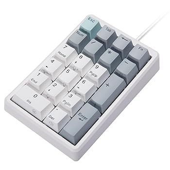【中古】NiZ テンキーボード 静電容量無接点 有線 RGBバックライト付き 白い 21数字キー 【中古】NiZ テンキーボード 静電容量無接点 有線 RGBバックライト付き 白い 21数字キー